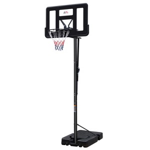 Racxily Adjustable Basketball Hoop 7.5-10ft Height, 44" Backboard with Wheels, Portable Basketball Stand for Pool/Indoor/Outdoor, Fillable Base - 1 of 4