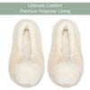 Elanze Designs Ballerina Knit Pom Womens Plush Lined Cozy Non Slip Indoor Soft Slipper - Cream, Small - 2 of 4