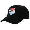 Loki Red White and Blue Button Embroidered Black Cotton Twill Hat - 3 of 4