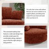 Mlmh & Kngwa 40.4" W Chenille Swivel Barrel Chair with Pillows and Storage Ottoman - 3 of 4