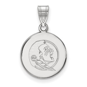 Black Bow Jewelry 14k White Gold Florida State Seminoles NCAA Medium Pendant - 1 of 3