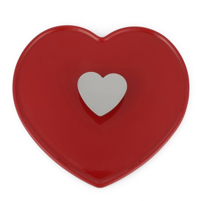Red Heart Shaped 2-Quart Enameled Cast Iron Dutch Oven