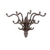 Storied Home Antique Decorative Cast Iron Multi Hook Wall Hanger with 15 Hooks, Distressed Rust Brown - 2 of 4
