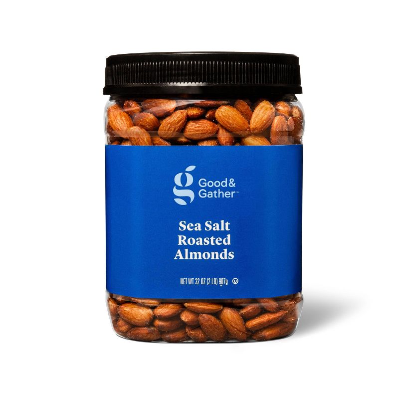 Sea Salt Roasted Almonds - 32oz - Good &#38; Gather&#8482;, 1 of 5