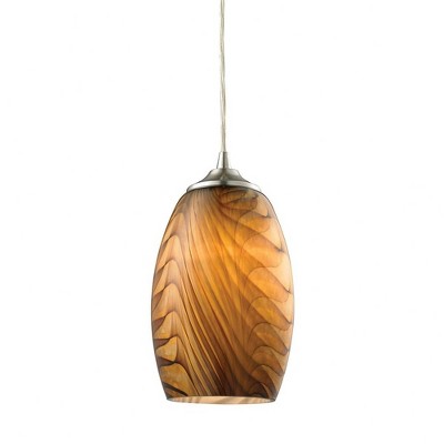 Elk Home Tidewaters 1 - Light Pendant in  Satin Nickel