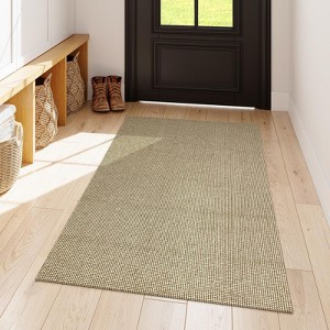 Lahome Boho Area Rug Machine Wasbable Rugs for Kitchen Non Skid Low Pile Braided Cotton Farmhouse Entryway Rugs Indoor Throw Rug Door Mats - 1 of 4