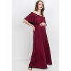 Hello Miz Women's Off Shoulder Ruffle Maternity Maxi Dress - 2 of 4