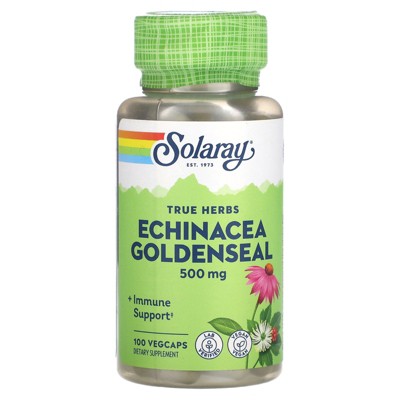 Solaray True Herbs, Echinacea Goldenseal, 500 mg, 100 VegCaps