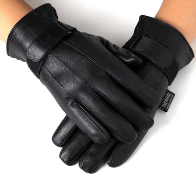 lined leather fingerless gloves