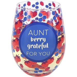 Pavilion Gift Company - Aunt - 18 oz Stemless Wine Glass - Drinkware - 1 of 4