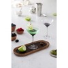 JoyJolt Black Swan Stemmed Martini Glasses - Set of 2 Premium Crystal Glassware, 10.5 oz - 4 of 4