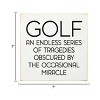 Slickblue Funny Golf Quote Wood Sign – Tragedies and Miracles – 7x7 Rustic Wall or Shelf Decor, Color Options - 3 of 3
