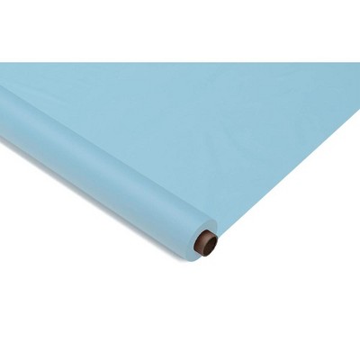 Crown 40 In X 300 Ft Plastic Disposable Tablecloth Roll Light Blue   GUEST C35e9a9a D73d 4632 99bb Bd1e3fb436d4