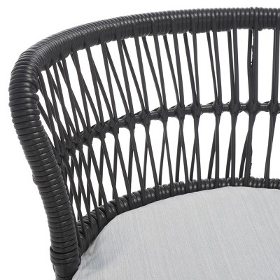 Breezy Charm Black & Grey 3-Piece Outdoor Lounge Set