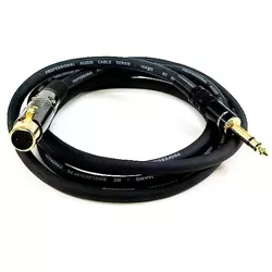 Black 15ft Monoprice Premier Series XLR Male to XLR Female Microphone & Interconnect 16AWG Copper Wire Conductors Gold Plated 