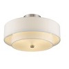 Livex Lighting Claremont 3 - Light Semi-Flush Mount in  Brushed Nickel - 4 of 4