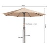 Hyleory 9FT Lighted Market Umbrella for All Seasons/ Size: 91.2" H x 108" W x 108" D - 4 of 4