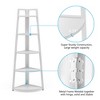 Lirago 5-Tier Corner Ladder Shelf-Compact Storage for Living Room Office or Balcony White - 4 of 4