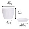 Unique Bargains Home Windowsill Office Plastic Barrel Shape Plant Flower Planters 1 Pc - 2 of 4