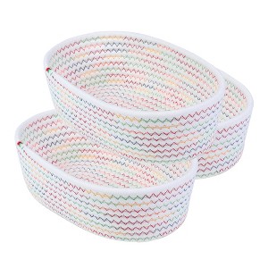 REGALWOVEN Odorless Cotton Rope Handcrafted Compact Multiple Use Open Storage Bins 3 Packs - 1 of 4