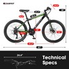Gulches 26 Inch Steel Mountain Bike, 26x17" Suspension Frame, Shimano 21-Speed, Mechanical Disc Brakes, 85% Pre-Assembled - 3 of 4
