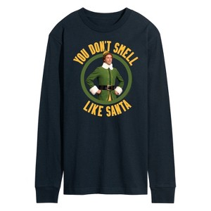 Men's - ELF - Christmas You Don't Smell Like Santa Long Sleeve Graphic T-Shirt - 1 of 4