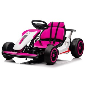Jojoka Electric Drift Go-Kart for Kids, Outdoor Ride-on with Adjustable Seat, Dual Motors, 8.1 MPH, LED Lights, Music, Ages 6-12 - 1 of 4