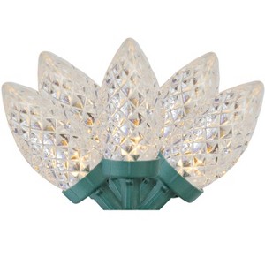 Northlight 100ct Faceted LED C7 Christmas Lights Warm White - 66' Green Wire - 1 of 3