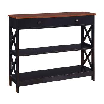 Breighton Home Xavier Console Table with Open Shelves and Drawer