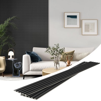 8 Pack Slat Wall Panels, WPC Soundproof 3D Wall Panel for Interior Wall Decor