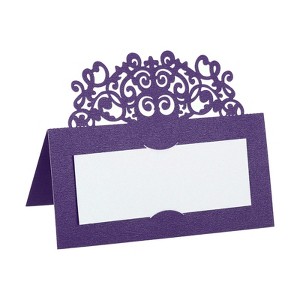 Unique Bargains Hollow Lace Cut Design Foldable Blank Party Greeting Cards 50 Pcs - 1 of 4