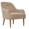 CAVINAS Chenille Accent Chair with Mid-Height Backrest and Wood Legs,Modern Upholstered Living Room Chairs,Reading Chairs for Living Room - 4 of 4