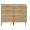 NicBex 6 Double Dresser with Rattan Drawers Bedroom Dresser for Bedroom Wood Chest of Drawers Closet Organizers with Storage - 4 of 4
