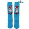 HalloweenCostumes.com One Size Fits Most Women  Dr. Seuss The Cat In The Hat Knee High Costume Socks with Paw Prints for Adults., Red/White/Blue - 3 of 3