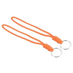 Unique Bargains Braided Wrist Polyester Keychain Wallets Badge Lanyards with Hook 2 Pcs - 1 of 4