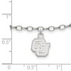Black Bow Jewelry Sterling Silver Colorado Buffalos NCAA Anklet 9 Inch - 2 of 4