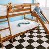 Max & Lily Twin Over Twin Low Bunk Bed with Slide, Solid Wood Kids Platform Bed with 14” Guardrails - 2 of 4