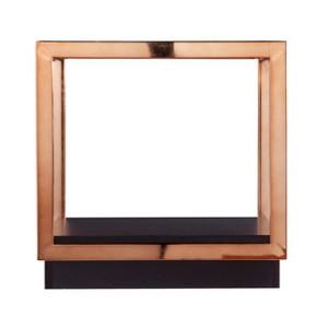 Lexina Glass-Top End Table - Champagne - SEI - 1 of 4