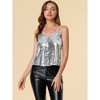 Allegra K Women's Sequined Shining Adjustable Straps Party Sparkle Cami Top 2 Packs - image 3 of 4