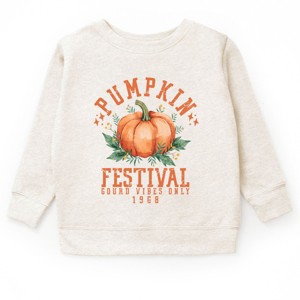 The Juniper Shop Pumpkin Festival Gourd Vibes Youth Sweatshirt - S - Natural - 1 of 4