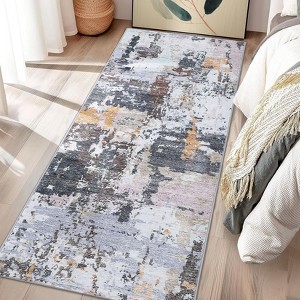 Area Rugs for Living Room Bedroom, Modern Abstract Machine Washable Rug Soft Rug, Low Pile Non Slip Carpet - 1 of 4