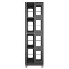 Black 4-tier all-steel rotating bookcase with 360° rotating wheels, large capacity, sturdy and durable bookcase - 3 of 4