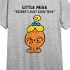 Mr Men & Little Miss Little Miss Just Saw This Women's Blue Short Sleeve Sleep Shirt - 2 of 2