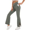 WhizMax Women's High-Waisted Flared Yoga Pants with Side Slits and Pockets - 3 of 4