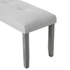 NicBex Modern Tufted Linen Ottoman Bench,39.75"Entryway Bench with Wooden Legs,End of Bed Bench for Bedroom,Dining Area & Entryway - 3 of 4