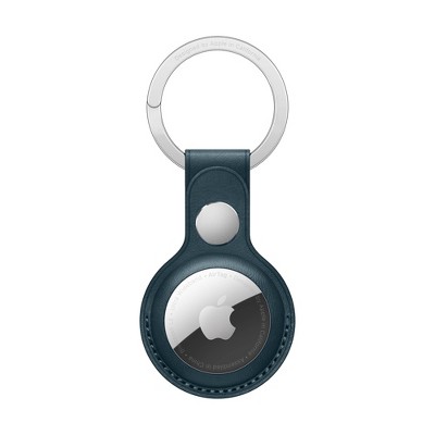 Apple AirTag Leather Key Ring - Baltic Blue