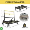 Foldable Dolly 2200 lbs Capacity with Rubber Swivel Casters Folding Drywall Panel Cart Heavy Duty - 2 of 4