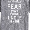 Men's - Instant Message - Your Favorite Uncle Is Here Short Sleeve Graphic T-Shirt - 2 of 4