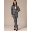 INSPIRE CHIC Women's Two Piece Shawl Lapel Long Sleeve Button Blazer Wide Leg Pants Pockets Business Casual Suit - 3 of 4
