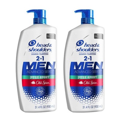 Head and Shoulders Old Spice Pure Sport Dandruff 2-in-1 Shampoo and Conditioner - 31.4 fl oz Twin Pack